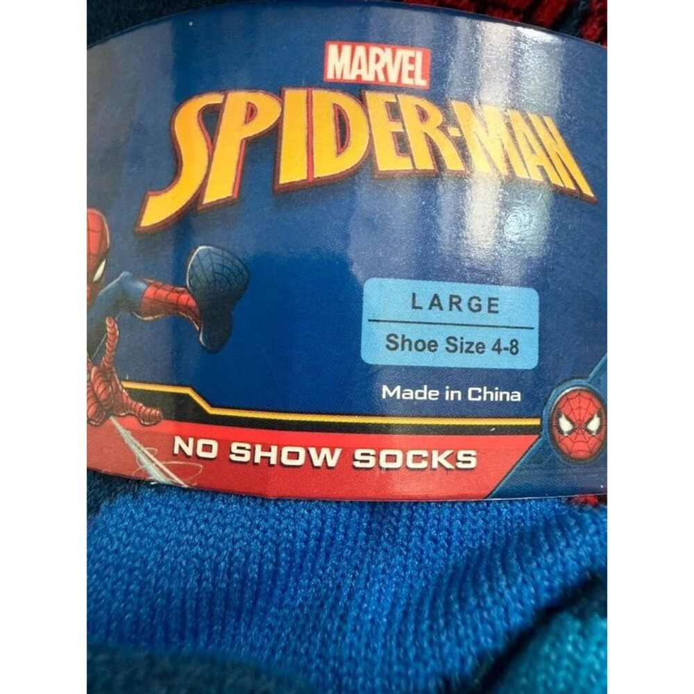 Spider-Man no show socks 12 pairs kids large 4-8 - Picture 6 of 6